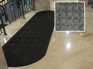 FloorGuard Heavy Duty All Purpose Entrance Mat Diamond 6' x 18' Grey