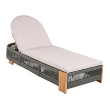 WEALTHKING Outdoor Acacia Wood Patio Adjustable Lounge Chair - Uncushioned Reclining Furniture for Backyard Pool Garden (Grey + Teak,4)