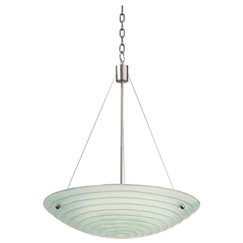 Kalco 5985SN Aqueous 3-Light 15 Pendant, 38", Satin Nickel Finish