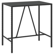KFPOERTFGD 5 Piece Patio Bar Set. Poly Rattan Pub Furniture/Table & Stools