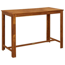 HKTMGDNG 7-Piece Acacia Wood Outdoor Bar Set, Brown