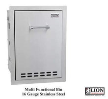 AMS Fireplace Lion 32" Grill Package w/double door, Roll-Out Propane Tank and double side burner | NG