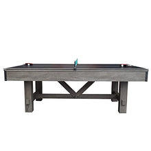 Hathaway Logan 7-ft Pool Table Combo Set with Benches - Rustic Gray Barnwood