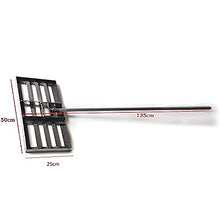Aikimfuly Turf Rake Grass Rake Lawn Leveling Rake, Adjustable Garden Rake 47" Lightweight Steel Handle, Suit for Garden Backyard Golf/Lawn