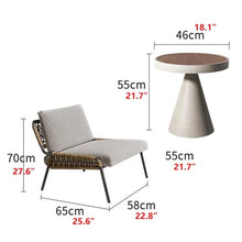 KPHYMOD 3 Pieces Patio Bistro Set, Outdoor Conversation Sets W 2 Chairs and Wood Top Coffee Table for Porch, Poolside, Backyard, Balcony
