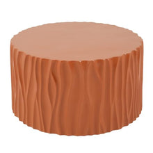 Merax Round MGO Coffee Table, Wave Textured Accent Table