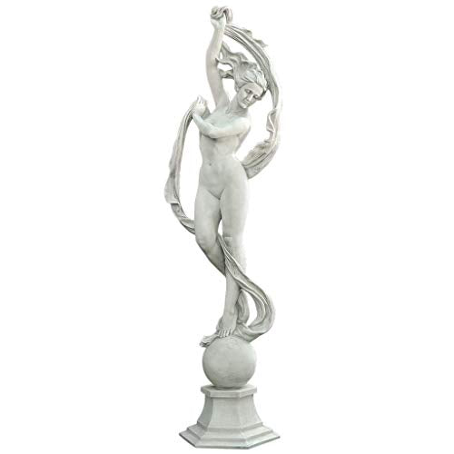 Design Toscano Aurora Roman Woman of Dawn Garden Statue 76" Antique Stone Finish