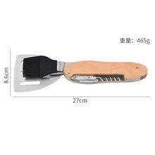 OEKFVCHVZ BBQ Stainless Steel Grill Fork Oil Brush Frying Shovel Combination