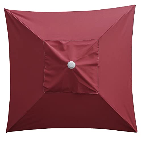 ERoomQ 2x2m Garden Umbrella Canopy Cover Sunshade Cloth for Outdoor Beach Backyard Market Umbrella Tent Replacement Cover Fits 4 Ribs Parasol