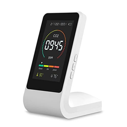 CDGTHYU 3-in-1 Intelligent Carbon Dioxide Detector Lightweight Measuring Tool Indoor Air Quality Monitor Thermometer Hygrometer