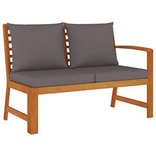 LKJVFCPW 5 Piece Patio Dining Set with Cushions, Solid Acacia Wood Outdoor Furniture for Garden, Terrace and Backyard, Rustic Brown
