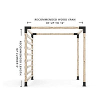 TOJAGRID Any Size Pergola Kit with Post Wall for 4x4 Wood Graphite