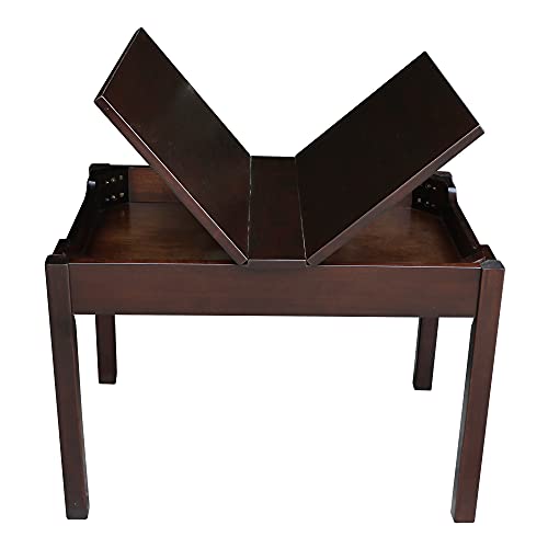 IC INTERNATIONAL CONCEPTS Table with 4 Mission Juvenile Chairs Rich Mocha