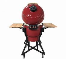 JOSOGO 24 Inch Large Ceramic Charcoal Grill, Outdoor BBQ Smoker Oven for Backyard Home Party Cooking