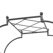 Achla Designs 106" H Graphite Powdercoat Finish Wrought Iron Lattice Tunnel Arbor