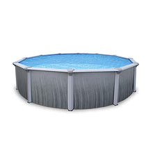 Blue Wave Martinique 27-Feet Round 52-Inch Deep Metal Wall Pool Package Metallic