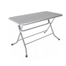 JOSOGO Indoor/Outdoor Bistro Table and Chairs Set for Patio Stainless Steel Folding, Kitchen Prep & Work, Board Games and Camping Picnic(J1.2M*0.6M)