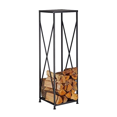 TXGJWRA Firewood Rack Firewood Racks 1.1m/44in Tall Firewood Storage Wood Pile Organizer with Feets Rust-Resistant Log Rack Stand for Living Room Wood Stove Easy to Assemble,