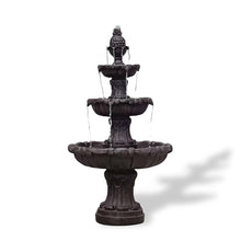 XBrand 58.3" 3-Tier Outdoor Freestanding Water Fountain - Classic Leaf Design, Brown Resin, Large Bird Bath with Pump - Ideal for Yard, Lawn and Garden, Porch Décor