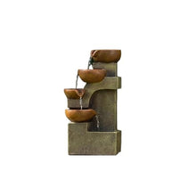 MVUYO FMURY Indoor and Outdoor Tabletop Tiered Pouring Pots Waterfall with Stone Look