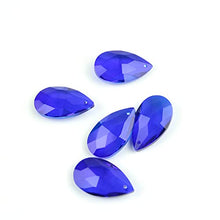 38mm/50mm/63mm/76mm/89mm Dark Blue Tear Drop Glass Crystal Prism DIY Pendant Chandelier Jewelry Suncatcher Spacer Faceted,89mm 20pcs