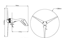 Wind Generator 400W 3 Blades or 5 Blades Wind Power Turbine with 600w Waterproof Controller 12V 24V 3 pcs 24v (3 Pcs 12v) (3 Pcs 24v)