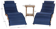 SAFAVIEH Outdoor Pacifica Wood Chaise Lounge Set of 3, PAT7020C