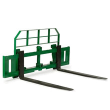 Titan Attachments 72" Pro Series Extra Wide Pallet Fork Frame, 48" Fork Blades, Hook and Pin Mounting Style, Rated 5000 LB, Conus 2 Hay Spear Sleeves and 2" Receiver Hitch Included