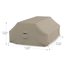 Covers & All Picnic Table Cover, 12 Oz Waterproof UV & Weather Resistant Protector, Outdoor Patio Table Bench Outside Furniture Cover with Air Vents & Drawstrings (98”L x 63”W x 37”H, Beige)