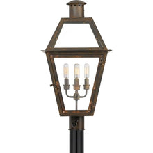 Quoizel Rue De Royal Outdoor Post Lantern 26 Inch 4-Light Industrial Bronze
