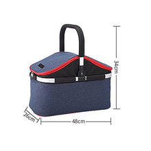 ASWRTYJO Outdoor Camping with Cover Portable Basket Insulation Bag Travel Folding Picnic