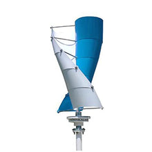 AISINILALAO Vertical Wind Turbine Generator Free Energy Windmill Power 2000W 1500W 12V 24V 48V 10 Blades with Mppt Charge Controller,Blue,48v