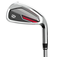 WILSON Dynapower Men's Steel Golf Irons - Right Hand, Stiff, 5-PW, GW Silver/Red