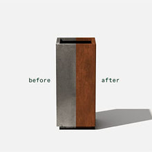 Veradek Corten Steel Series Pedestal Planter - Tall Corten Steel Planter for Outdoor Porch/Patio | Naturally Rusting Steel for All-Weather Use | Modern Rustic Décor for Tall Plants, Trees, Flowers