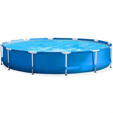 12ft x 30in Round Metal Frame Above Ground Swimming Pool, Pump Not Included