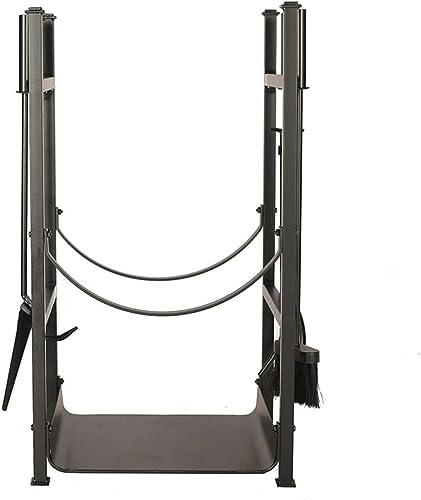 DJVHSRI Log Store Firewood Rack Set Outdoor Firewood Holder Heavy Duty Steel Indoor Metal Log Holder Fireplace,