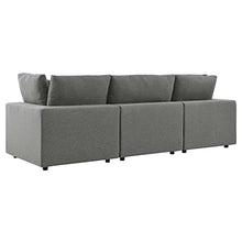 Modway Commix Overstuffed Outdoor Patio Sofa in Charcoal