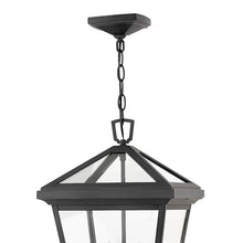Hinkley Alford Place 2562MB Large Outdoor Hanging Lantern, Adjustable 60" Chain, Die Cast Aluminum Frame, Sealed Clear Glass, Museum Black