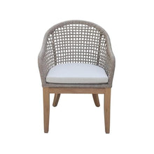 IC INTERNATIONAL CONCEPTS Set of Two Outdoor Teak Patio Dining Chair with Cushions - Natural