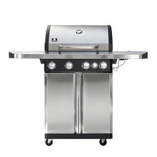 IRONYAK Propane Gas Grill Stainless Steel 4 Burner 50000 BTU & Side Burner