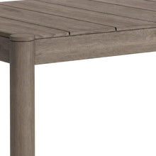 Outdoor Escape Teak Wood Outdoor Bar Table, Rectangular Bar Height Pub Table for Patio Deck Garden Teak Outdoor Furniture High Top, Weathered Gray Teak