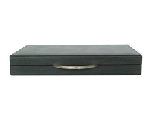 Zaza & Sacci Leather Backgammon Board Game Set 15" Black