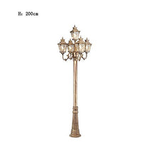 200Cm 5-Lights Garden Glass Lantern Street Lamp Vintage Outdoor Waterproof Lawn Light Landscape Path Lighting Road Column Light European Traditional E27 Pillar Post