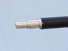 Hampton Nautical Floor Standing Brushed Nickel Leather Telescope 65