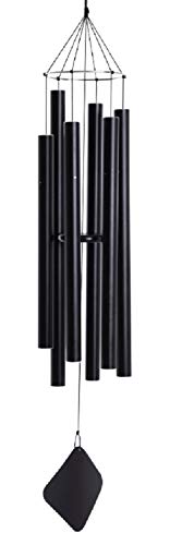 Music of the Spheres Quartal Bass Large Handcrafted Wind Chime 90" Black