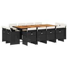 AMBERARD Patio Dining Set Set of 12 Black and Brown Furniture Set