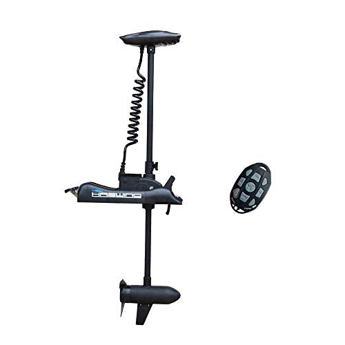 AQUOS 12V 55LBS 48inch Electric Bow Mount Trolling Motor with Remote Control Black