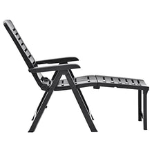 WANGKENSU Beach Chair Lounge Chair Cover Sun Lounger Pool Sun Lounger Suitable for Beach Hotel Holiday Folding Sun Lounger Plastic White (Anthracite 23.2" x 42.5" x 42.5" (W x D x H))