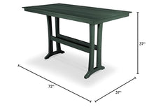 Trex Outdoor Furniture™ Farmhouse Trestle 37" x 72" Bar Table in Rainforest Canopy