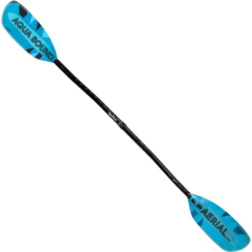 AQUA BOUND Fiberglass Versa-Lok Bent Shaft Kayak Paddle Blue 191-196 cm